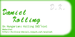 daniel kolling business card